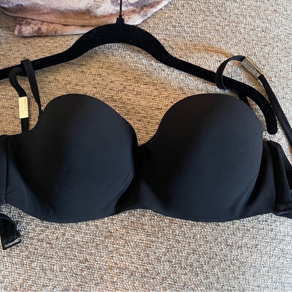 Calvin Klein Swimwear black bikini top 34D